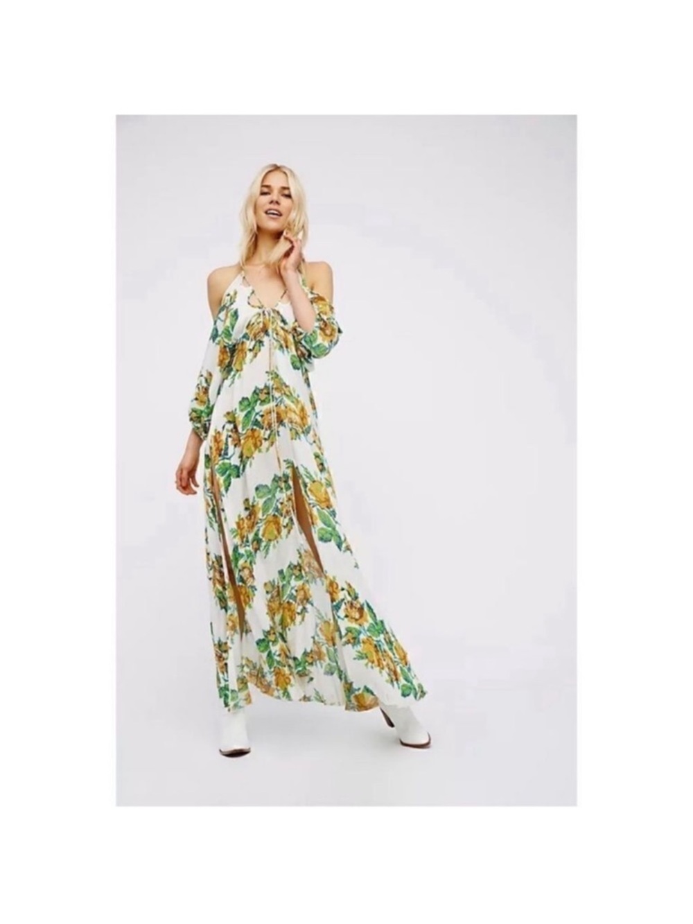 Free People Monarch Maxi Dress | Boho Flowy Floral Maxi | Romantic Tiered Dress